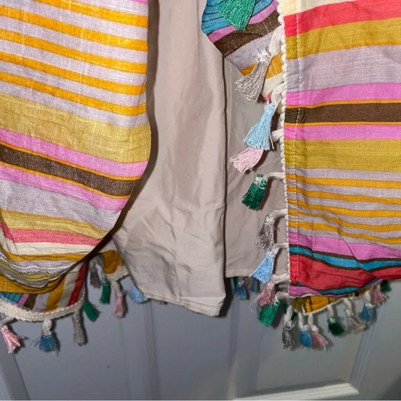 NWT Tahari ASL Smocked Tasseled-Hem Dress - Picture 9 of 13